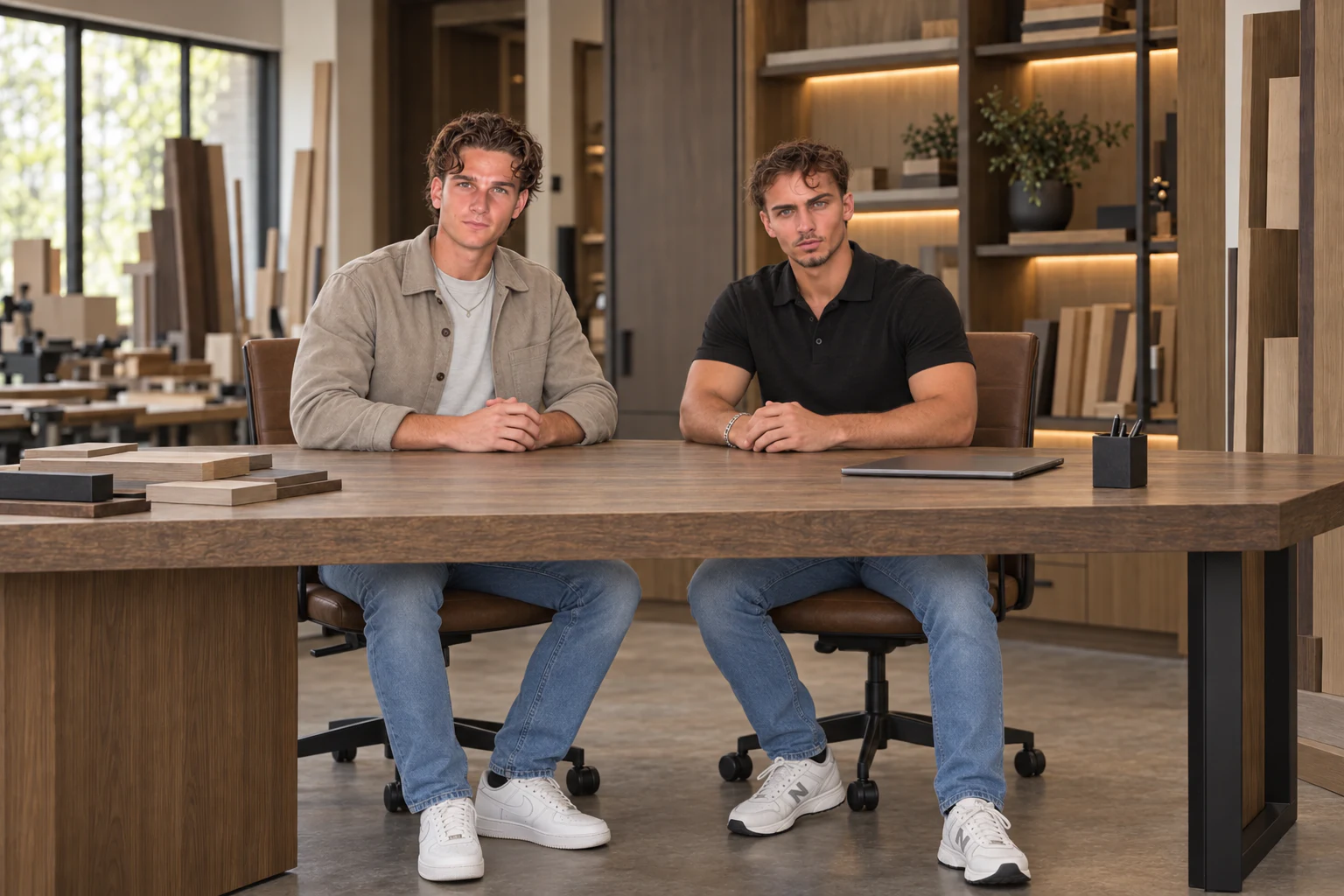 Rory Kattouw en Senne van Zalen, eigenaren van Kaza Interieur